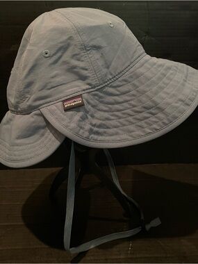 Patagonia Light Blue  Sun Hat with Chin Strap
